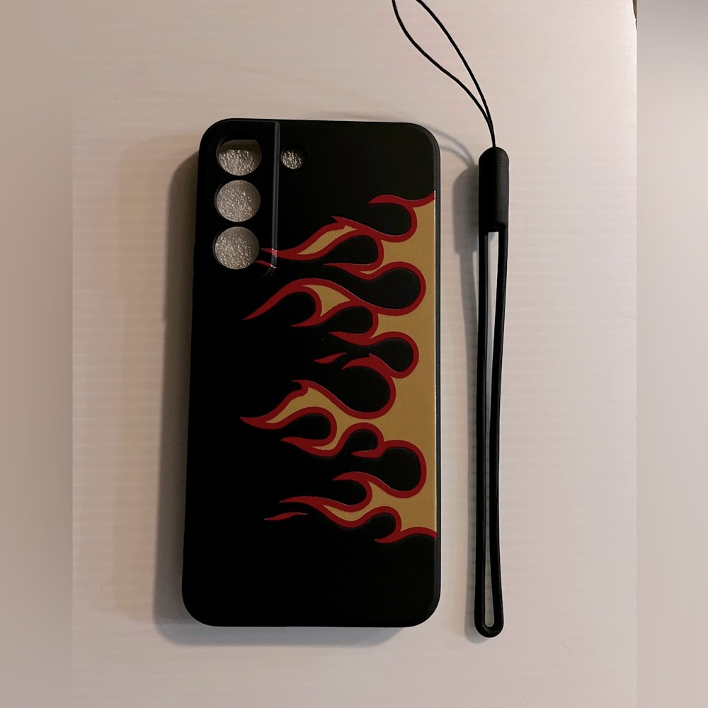 New Soft Phone Case for Galaxy S22 with flames